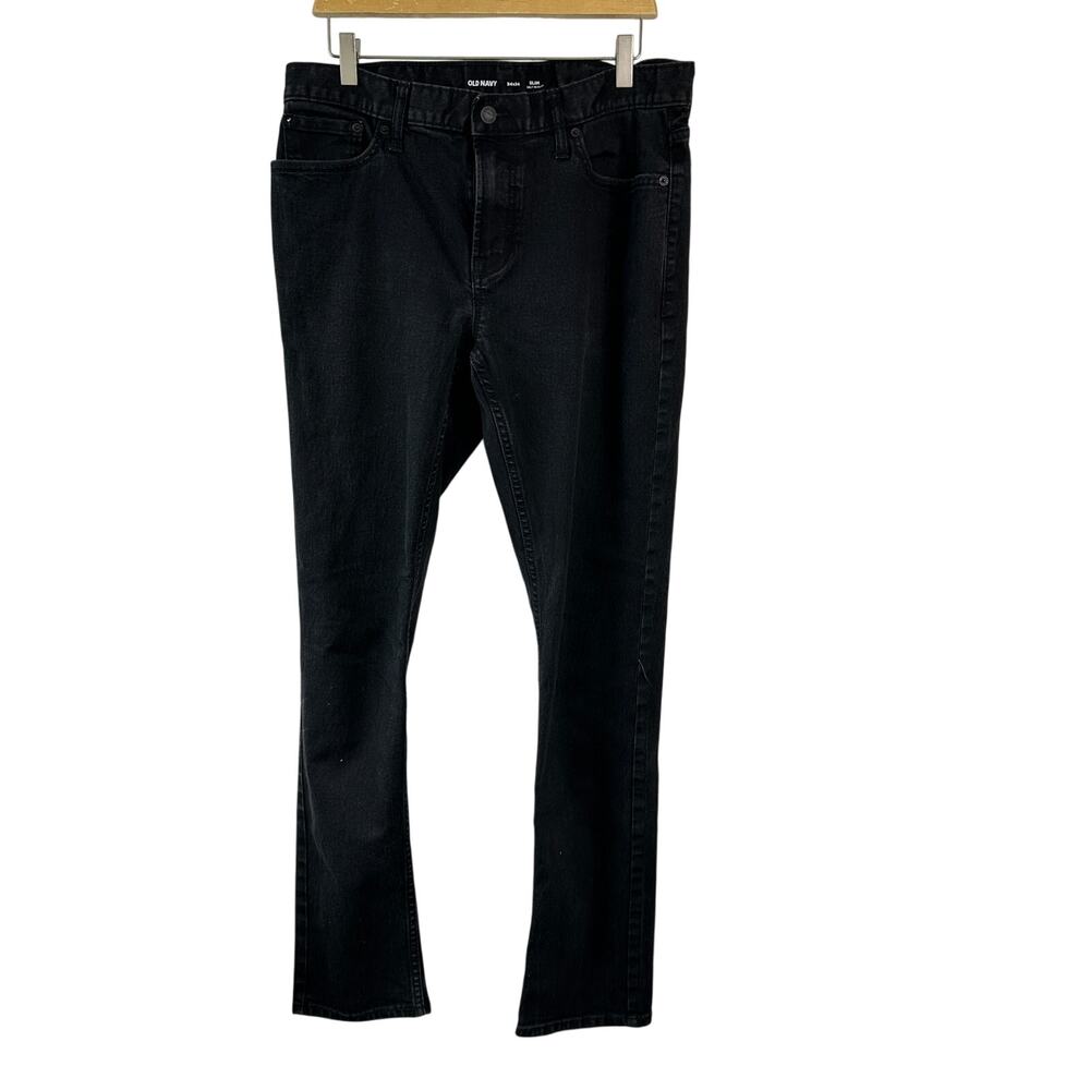 Old Navy Built-In Flex Slim Fit Black Jeans Men's 34x34
